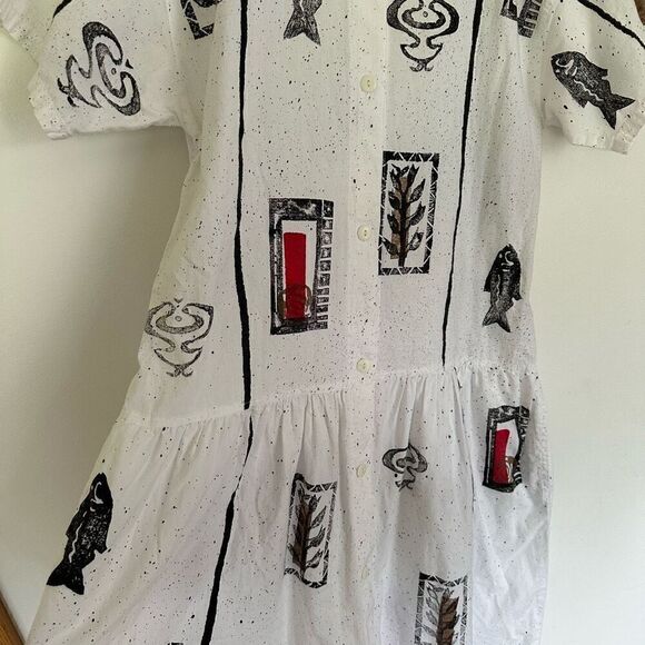 Play Alegre Art to Wear Vintage Hand Painted 1980s San Diego California Drop Wai - Picture 5 of 12